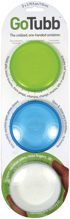 Gotubb Md 3 Pk Clear,Blue,Green