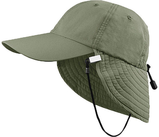 Uv Bucket Hat W/Flap Olive Osf