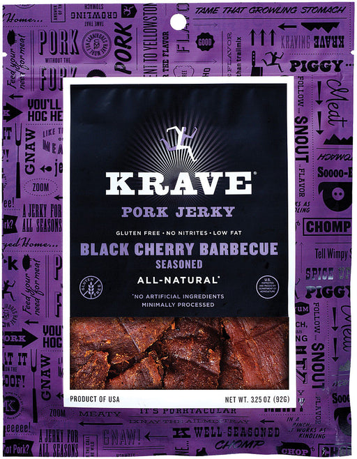 Krave Jerky Blk Chry Bbq PO Rk