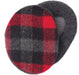 Earbags Fleece Plaid Blk/Rd Sm