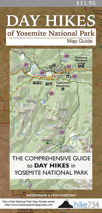 Day Hikes Yosemite  Map Guide