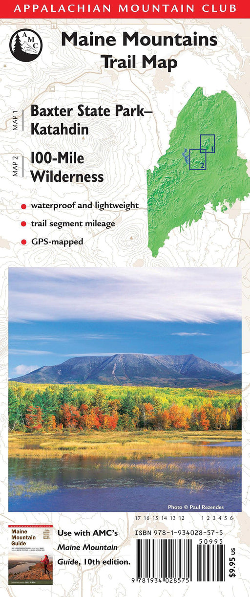 Amc 100 Mile Wilderness Map