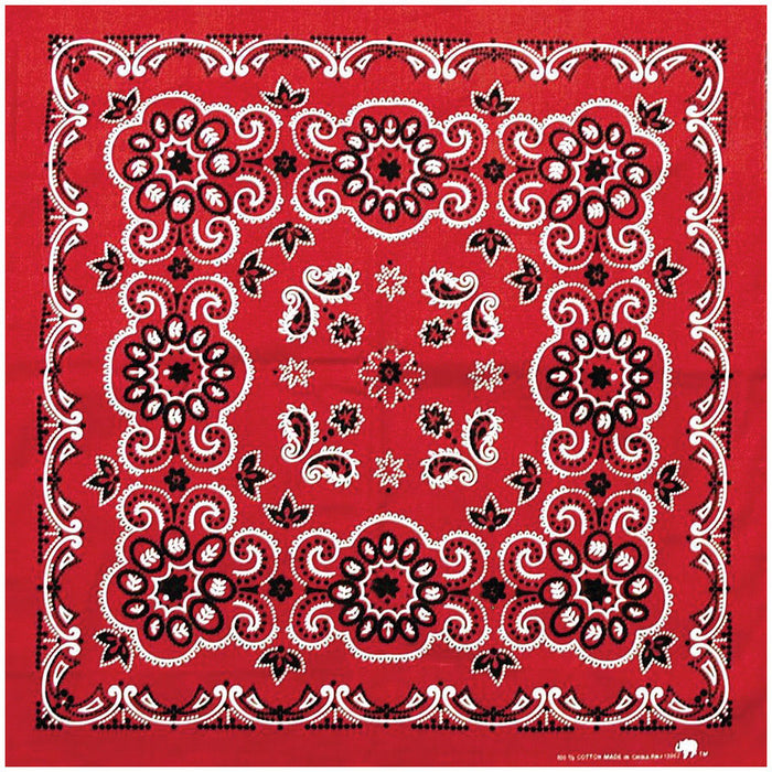 Te X As Paisley Bandana Red