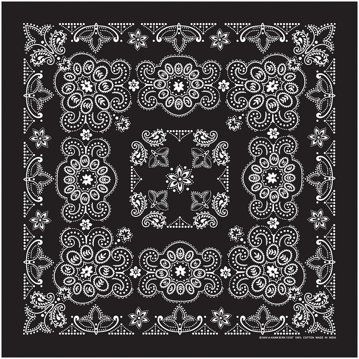 Te X As Paisley Bandana Black