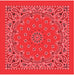 Bandanas Red W/Hang Tag & Upc