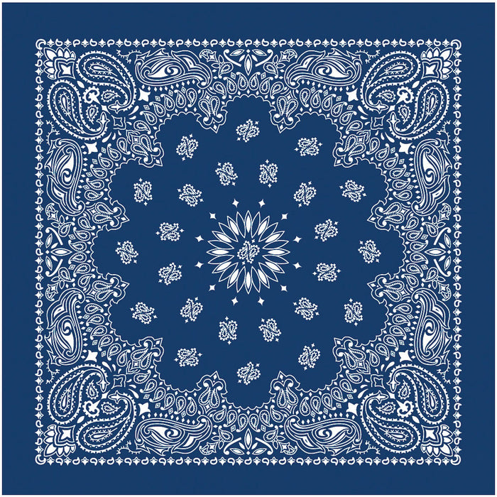 Bandanas Blue W/Hang Tag & Upc