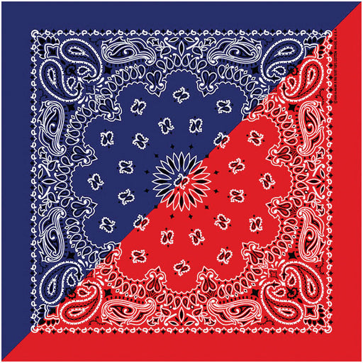 Split Paisley Navy/Red