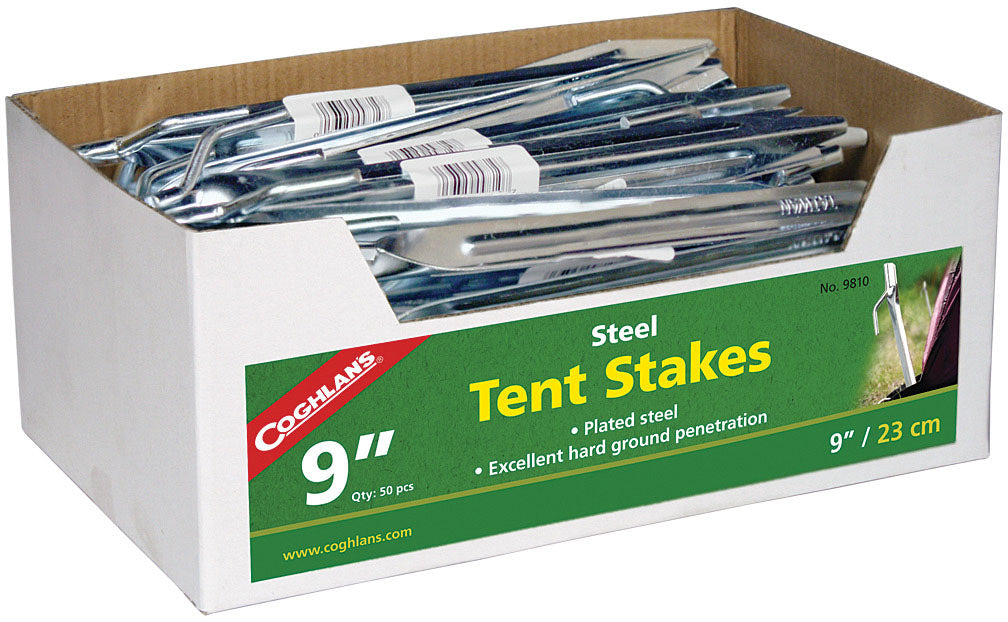 Steel Tent Stake 9" Bulk