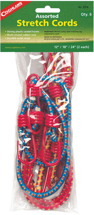 Assorted Stretch Cords 6 Pk