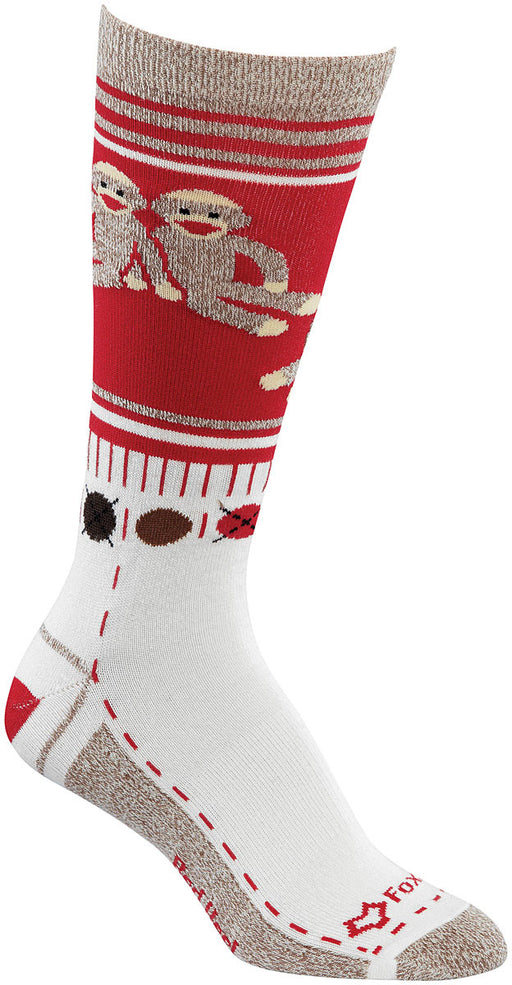 Monkey Friends Sock Red Sm