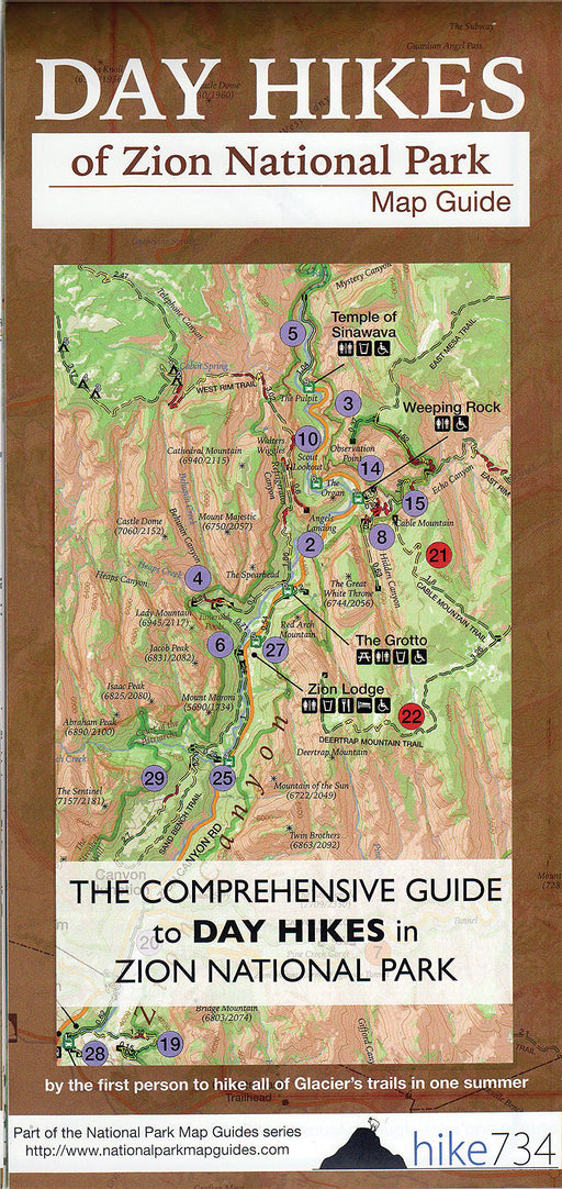 Day Hikes Zion Np Map Guide