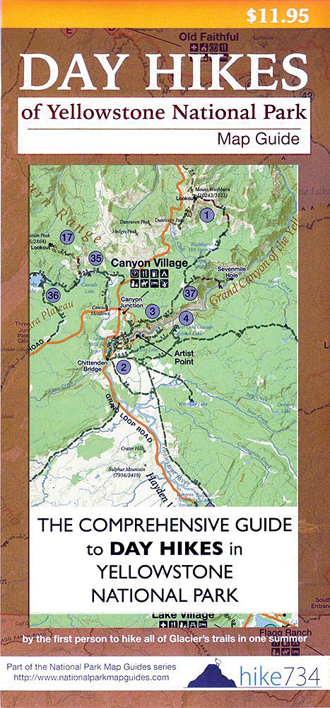 Day Hikes Yellowstone  Map Gd