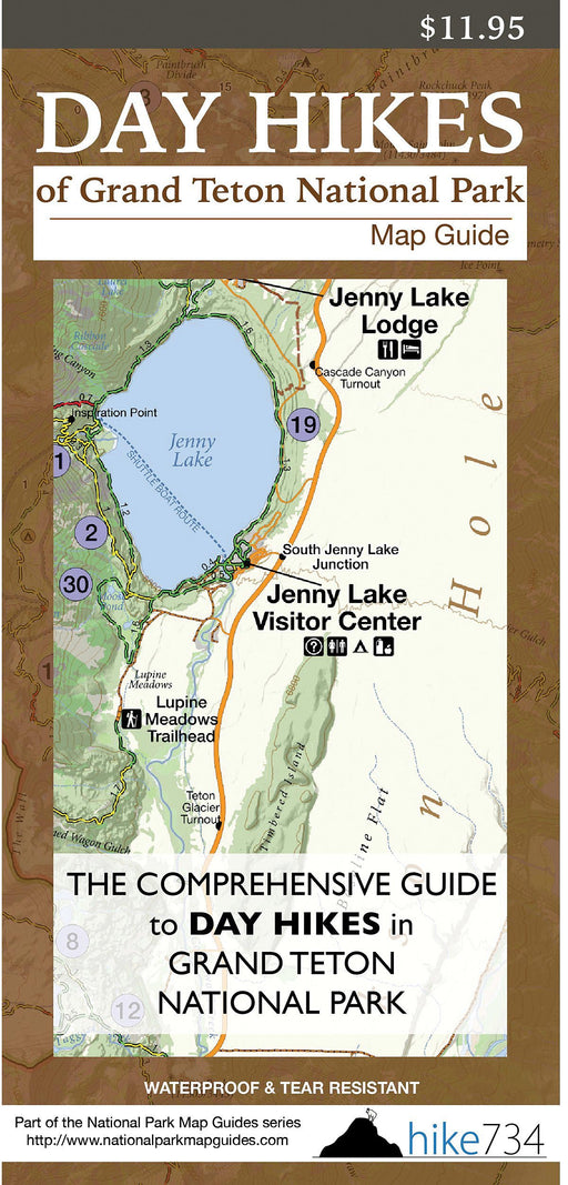 Day Hikes Teton Np Map Guide