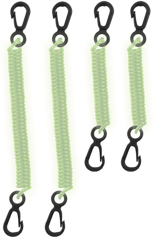 Dry Doc Coiled Tether 4 Pk Glow