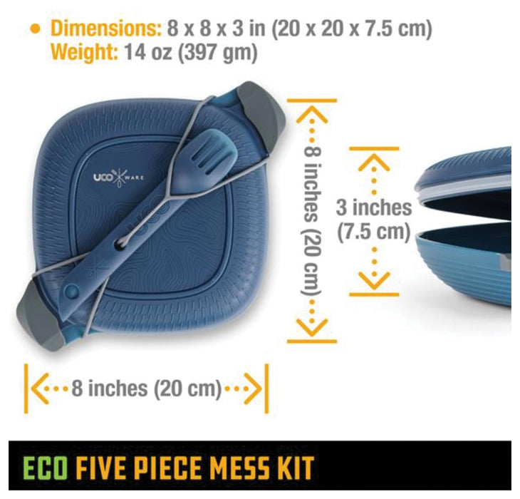 Eco Five Pc Mess Kit Oceanblue