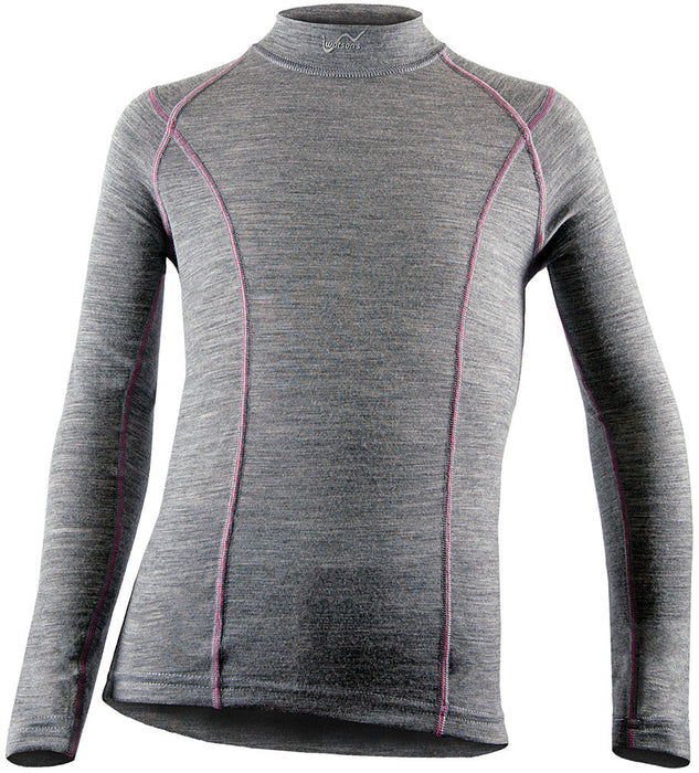 Merino Grls L/S Grey Sm